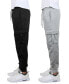 Фото #3 товара Men's Heavyweight Fleece-Lined Cargo Jogger Sweatpants, Pack of 2