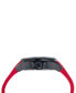 ფოტო #3 პროდუქტის Men's Hurricane Red Silicone Strap Watch 46mm