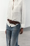 Фото #8 товара Рубашка из рельефной ткани с карманом — zw collection ZARA