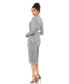 Women's Embellished Long Sleeve Column Dress