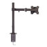 Фото #1 товара Lindy Single Display Bracket w/ Pole & Desk Clamp - Clamp - 8 kg - 43.2 cm (17") - 71.1 cm (28") - 100 x 100 mm - Black