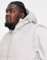 Фото #2 товара French Connection Plus puffer gilet with hood in light grey