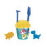 Фото #2 товара Игрушечный пистолет, автомат или бластер AVC Sharks With Shovel Rake Sieve And 2 Figures 18 cm Diameter beach bucket