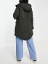 Фото #2 товара Only hooded parka coat in washed black