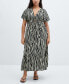 Фото #15 товара Women's Printed Cut-Out Detail Dress