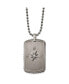 White Bronze-plated Moveable Compass Dog Tag Chain Necklace