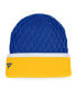 Фото #3 товара Men's Gold, Royal Buffalo Sabres Iconic Striped Cuffed Knit Hat