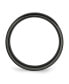 ფოტო #2 პროდუქტის Stainless Steel Polished Black IP-plated 6mm Flat Band Ring