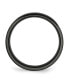 Stainless Steel Polished Black IP-plated 6mm Flat Band Ring