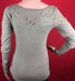 Free People Women Lace Up V Neck Embroidered Cutout Top Gray XS