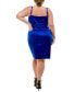 Trendy Plus Size Gathered Bodycon Dress