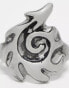 Фото #4 товара ASOS DESIGN ring with tattoo design in silver tone