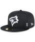 Фото #1 товара Men's Black Toronto Blue Jays 2024 Clubhouse 59FIFTY Fitted Hat