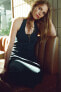 Фото #4 товара Трикотажное платье миди с горловиной халтер ZARA