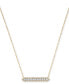 ფოტო #1 პროდუქტის Diamond Bar 18" Pendant Necklace (1/2 ct. t.w.) in 14k White Gold or 14k Yellow Gold