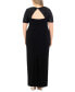 Фото #2 товара Plus Size Square-Neck Sequin-Sleeve Dress