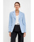 Фото #3 товара Women's One Button Fitted Blazer