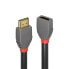 Lindy 0.5m HDMI 2.0 Extension - Anthra Line - 0.5 m - HDMI Type A (Standard) - HDMI Type A (Standard) - 3D - 18 Gbit/s - Black