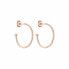 Glittering round bronze earrings 2in1 TJ-0067-E-25