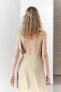 Фото #7 товара Платье с запáхом и декоративной строчкой ZARA