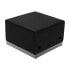 Фото #1 товара Hercules Alon Series Black Leather Ottoman With Brushed Stainless Steel Base