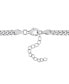 ფოტო #5 პროდუქტის Lab-Grown Emerald Curb Link Collar Necklace (7/8 ct. t.w.) in Sterling Silver