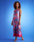 ფოტო #5 პროდუქტის Petite Printed Halter-Neck Maxi Dress