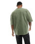 Фото #4 товара ASOS DESIGN oversized premium t-shirt in washed green