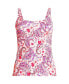 ფოტო #3 პროდუქტის Plus Size Chlorine Resistant Square Neck Underwire Tankini Swimsuit Top