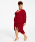 ფოტო #3 პროდუქტის Trendy Plus Size Ruched Slinky Dress