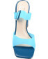 Women's Luca Vinyl Double Strap Block Heel Dress Sandals