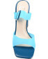 ფოტო #4 პროდუქტის Women's Luca Vinyl Double Strap Block Heel Dress Sandals