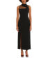 ფოტო #5 პროდუქტის Women's Mock-Neck Sleeveless Slit-Front Dress