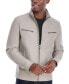 ფოტო #3 პროდუქტის Men's Perforated Faux Leather Moto Jacket, Created for Macy's