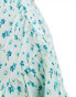 Фото #3 товара Vero Moda wrap front mini dress in light blue floral