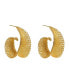 ფოტო #1 პროდუქტის Gold Weave Curled Hoops