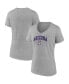 ფოტო #1 პროდუქტის Women's Heather Gray Arizona Wildcats Evergreen Campus V-Neck T-shirt