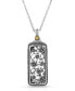 ფოტო #1 პროდუქტის Women's Pewter Flower Filigree Mirror Necklace