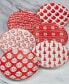 Peppermint Candy 6" Canape Plates Set of 6, Service for 6