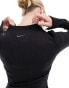 Nike One Dri-Fit tight long sleeve top in black