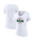 Фото #1 товара Women's White Philadelphia Eagles St. Patrick's Day Lucky V-Neck T-shirt