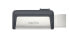 SanDisk Ultra Dual Drive USB Type-C - 64 GB - USB Type-A / USB Type-C - 3.2 Gen 1 (3.1 Gen 1) - Slide - 9.1 g - Black - Silver