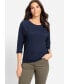 ფოტო #1 პროდუქტის Women's Boat Neck Solid Crepe T-Shirt