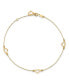 ფოტო #1 პროდუქტის Adjustable Heart Anklet in 14k Yellow Gold