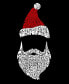 Men's Raglan Baseball Santa Claus Word Art T-shirt