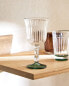 Raised design wine glass