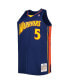 Men's Baron Davis Navy Golden State Warriors Big and Tall Hardwood Classics 2006-07 Swingman Jersey