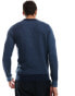 PS Paul Smith long sleeve knit polo with logo in blue