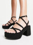 Фото #1 товара ASOS DESIGN Hoxton chunky mid platforms sandals in black