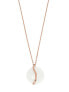 Charming bronze necklace with white Sofie Sea Glass SKJ1813791